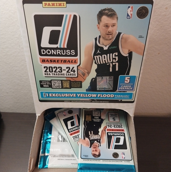 Panini 23-24 NBA Donruss Basketball Trading Cards 2 Packs Rated Yellow Flood - Picture 3 of 3